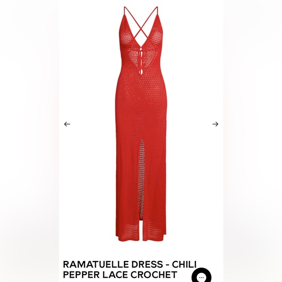 Monday Swimwear RAMATUELLE DRESS - CHILI PEPPER LACE CROCHET - Picture 1 of 7